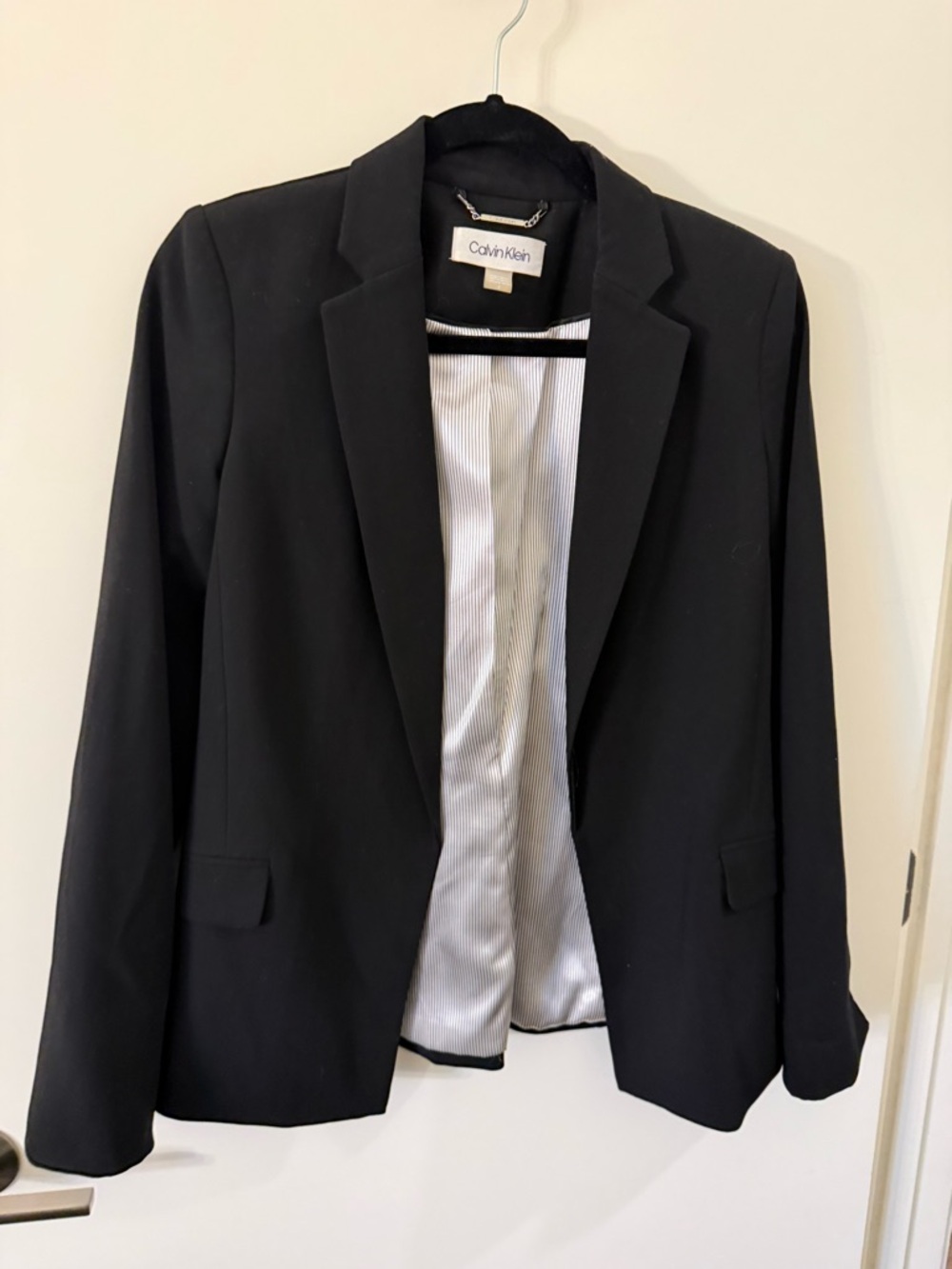 Calvin Klein Black Women's Single-Button Blazer